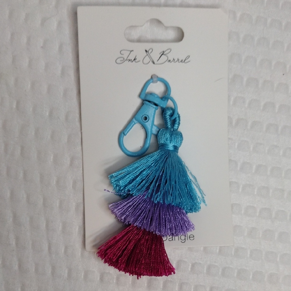 Blue and Purple Tassel Keychain